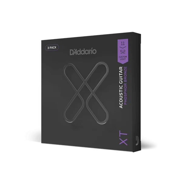 D'Addario XTAPB1152 XT Phosphor Bronze Acoustic Guitar Strings, Custom Light, 11...