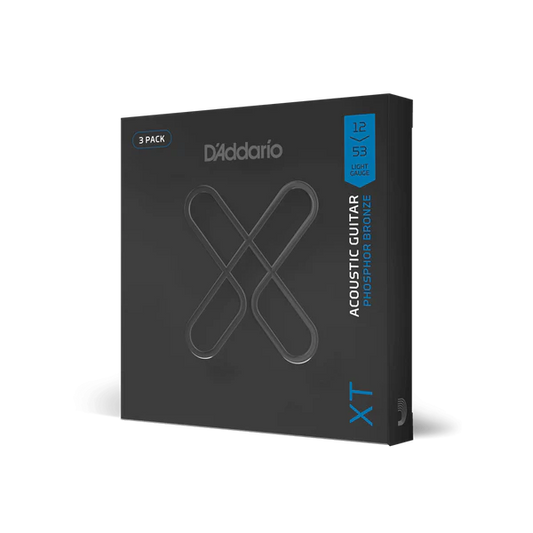 D'Addario XTAPB1253 XT Phosphor Bronze Acoustic Guitar Strings, Light, 12-53