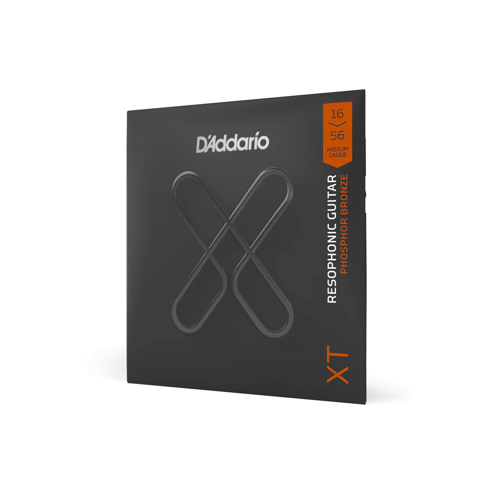 D'Addario XTAPB1656 XT Acoustic Phosphor Bronze, Medium, Resophonic, 16-56