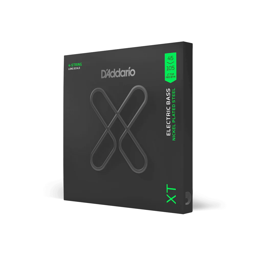 D'Addario XTB45105 XT Bass Nickel Plated Steel, Light Top/Medium Bottom, Long Scale, 45-105