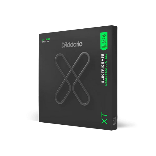 D'Addario XTB45105 XT Bass Nickel Plated Steel, Light Top/Medium Bottom, Long Scale, 45-105