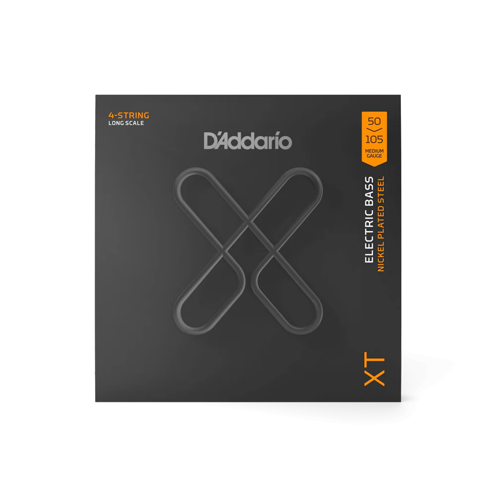 D'Addario XTB50105 XT Bass Nickel Plated Steel, Medium, Long Scale, 50-105