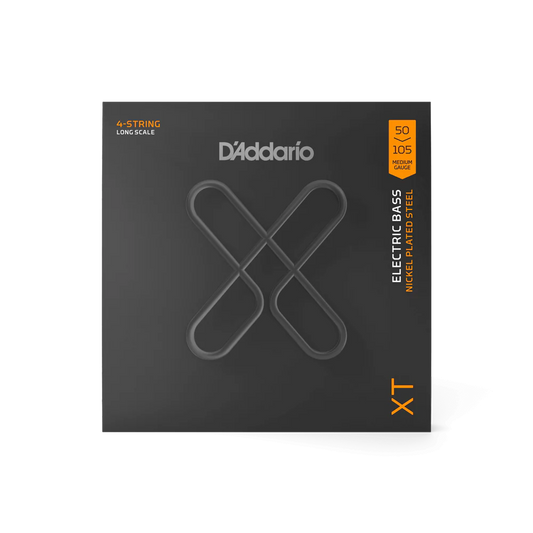 D'Addario XTB50105 XT Bass Nickel Plated Steel, Medium, Long Scale, 50-105
