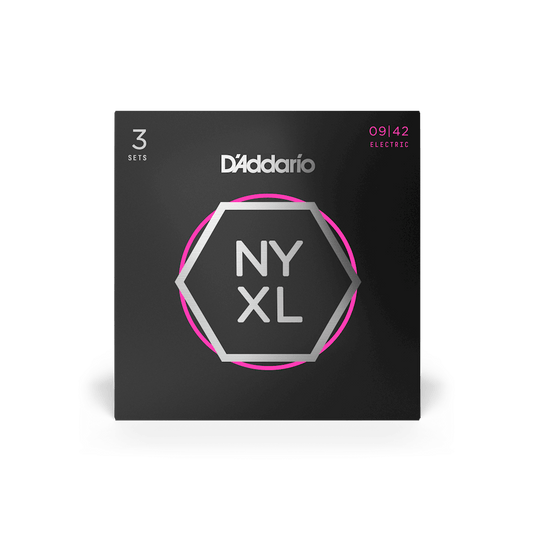 D'Addario 09-42 Super Light, NYXL Electric Guitar Strings 3-Pack