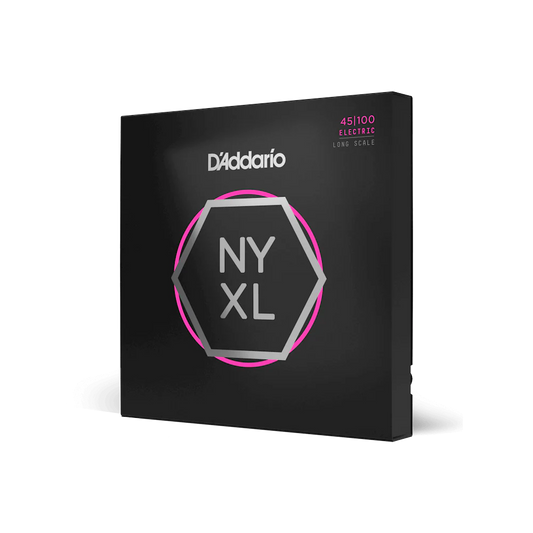 D'Addario NYXL45100 Nickel Wound Bass Guitar Strings, Regular Light, 45-100, Lon...
