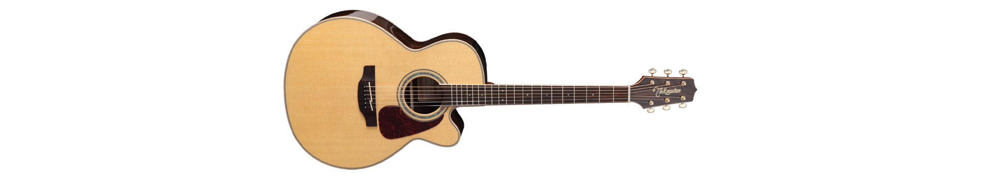 Acoustic guitar on a white background
