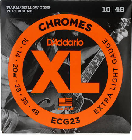 D'addario 10-48 Extra Light, XL Chromes Electric Guitar Strings