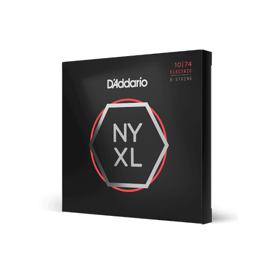 D'Addario NYXL1074 Nickel Wound 8-String Electric Guitar Strings, Light Top / He...