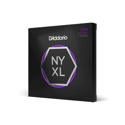 D'Addario NYXL1164 Nickel Wound 7-String Electric Guitar Strings, Medium, 11-64