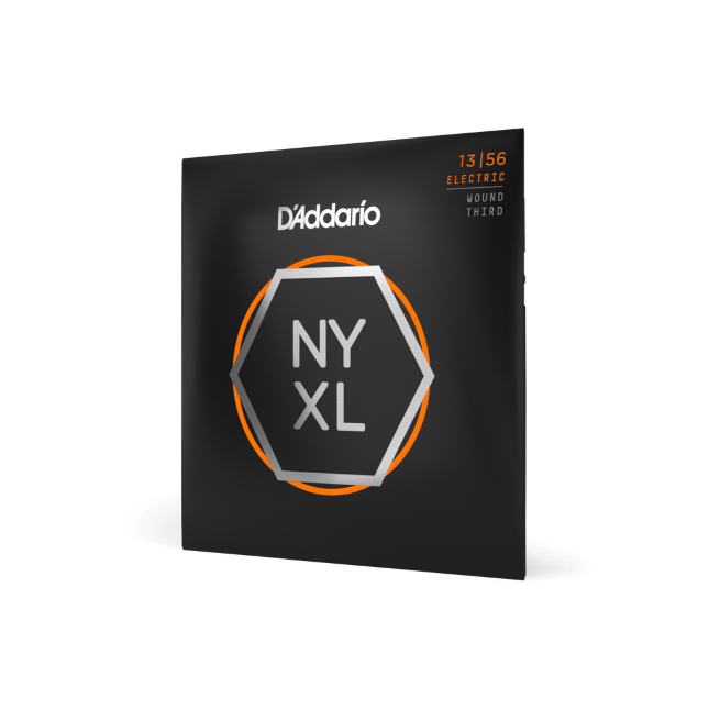 D'Addario NYXL1356W Nickel Wound Electric Guitar Strings, Medium Wound 3rd, 13-5...
