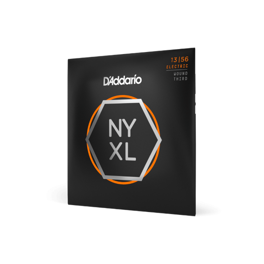 D'Addario NYXL1356W Nickel Wound Electric Guitar Strings, Medium Wound 3rd, 13-5...