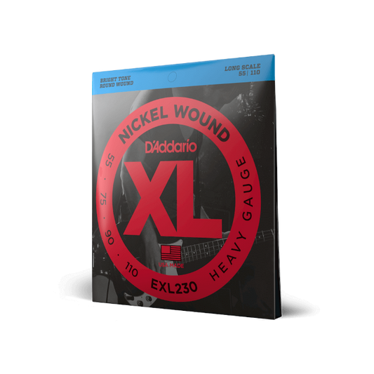 D'Addario EXL230 Nickel Wound Bass Guitar Strings, Heavy, 55-110, Long Scale