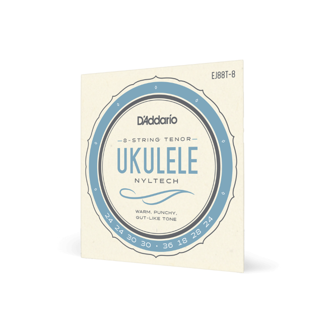 D'Addario EJ88T-8 Nyltech Ukulele Strings, 8-String Tenor