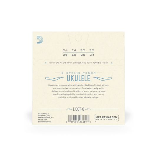 D'Addario EJ88T-8 Nyltech Ukulele Strings, 8-String Tenor