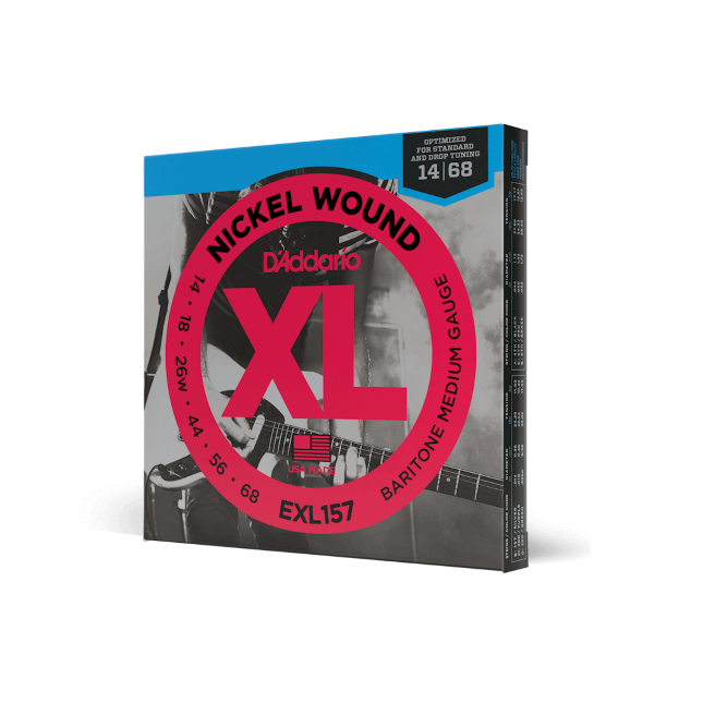 D'Addario EXL157 Nickel Wound Electric Guitar Strings, Baritone Medium, 14-68