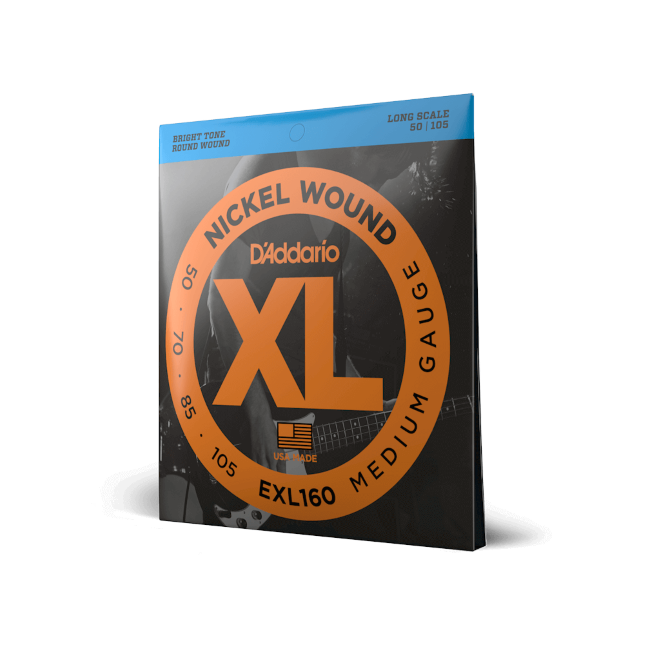 EXL160  50-105 Medium, Long Scale, XL Nickel Bass Strings