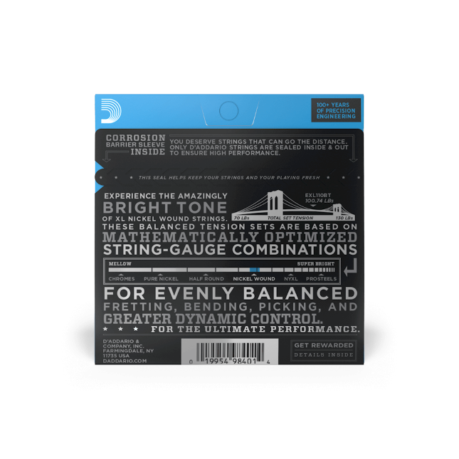 EXL110BT  10-46 Regular Light Balanced Tension, XL Nickel Electric Guitar Strings