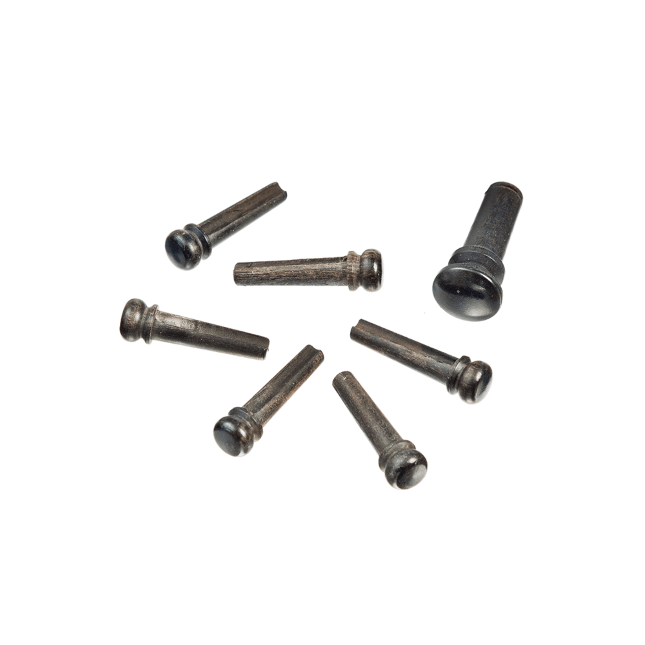 PWPS1  D'Addario Ebony Bridge Pins with End Pin Set, Ebony