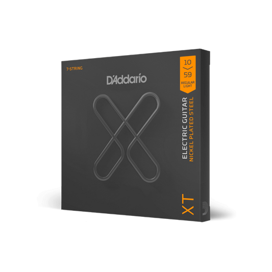 D'Addario XTE1059 XT Electric Nickel Plated Steel, Regular Light, 7-String 10-59