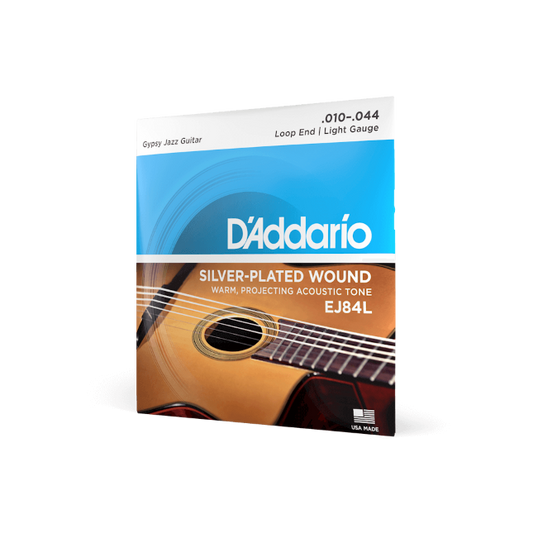 EJ84L  10-44 Light Loop End, Gypsy Jazz Acoustic Guitar Strings