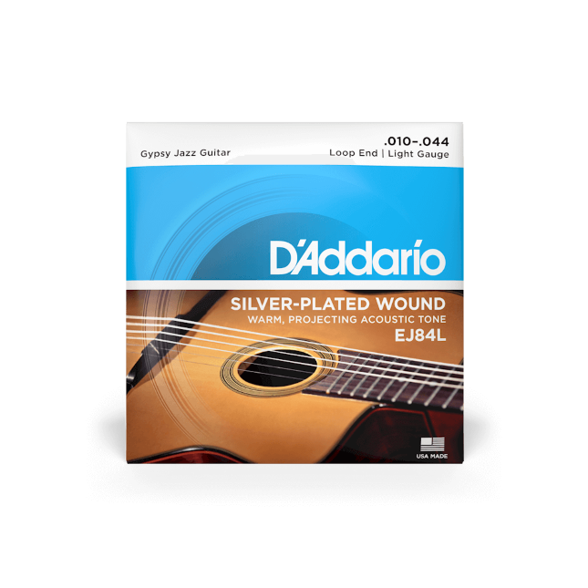 EJ84L  10-44 Light Loop End, Gypsy Jazz Acoustic Guitar Strings