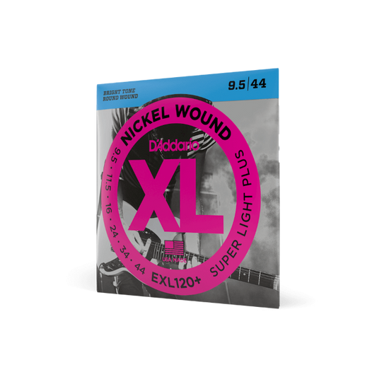 D'Addario EXL120+ Nickel Wound Electric Guitar Strings, Super Light Plus, 9.5-44