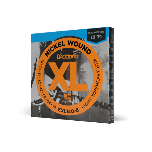 D'Addario EXL140-8 8-String Nickel Wound Electric Guitar Strings Light Top/Heavy...