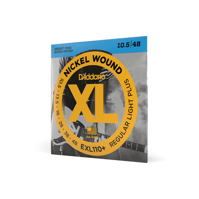 D'Addario EXL110+ Nickel Wound Electric Guitar Strings, Regular Light Plus, 10.5...