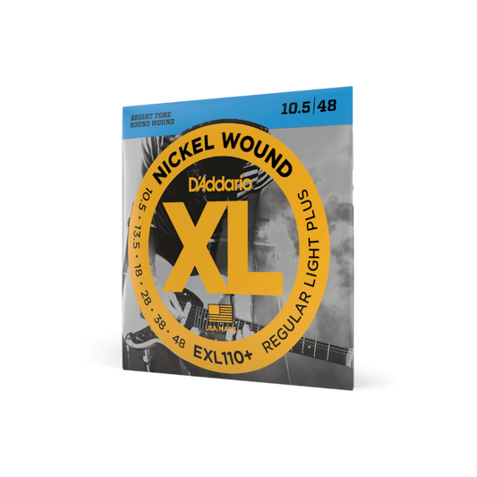 D'Addario EXL110+ Nickel Wound Electric Guitar Strings, Regular Light Plus, 10.5...