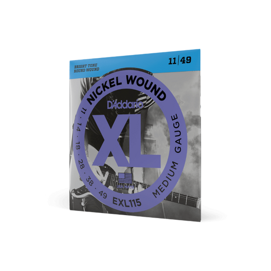 D'Addario EXL115 Nickel Wound Electric Guitar Strings, Medium/Blues-Jazz Rock, 1...