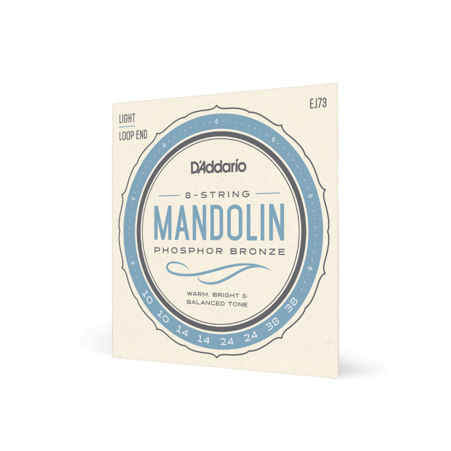 D'Addario EJ73 Mandolin Strings, Phosphor Bronze Light, 10-38
