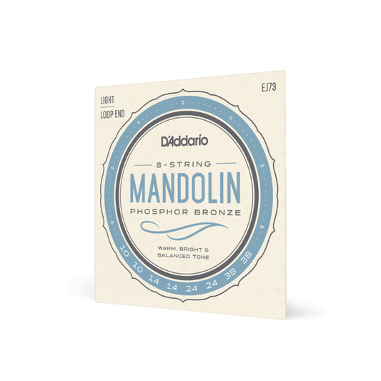 D'Addario EJ73 Mandolin Strings, Phosphor Bronze Light, 10-38