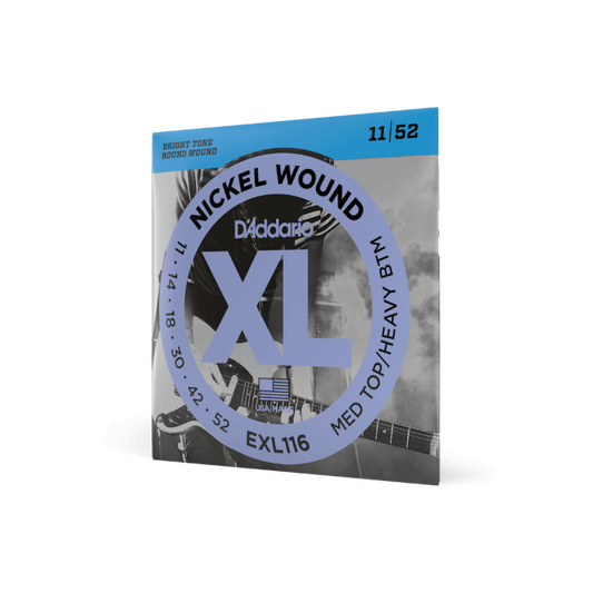 D'Addario EXL116 Nickel Wound Electric Guitar Strings, Medium Top/Heavy Bottom, ...