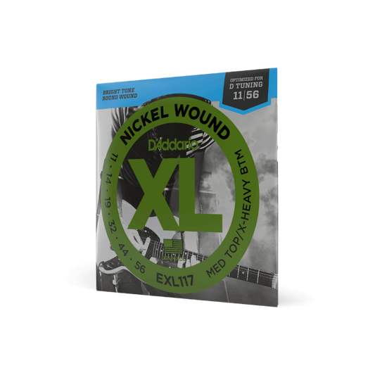 D'Addario EXL117 Nickel Wound Electric Guitar Strings, Medium Top/Extra-Heavy Bo...