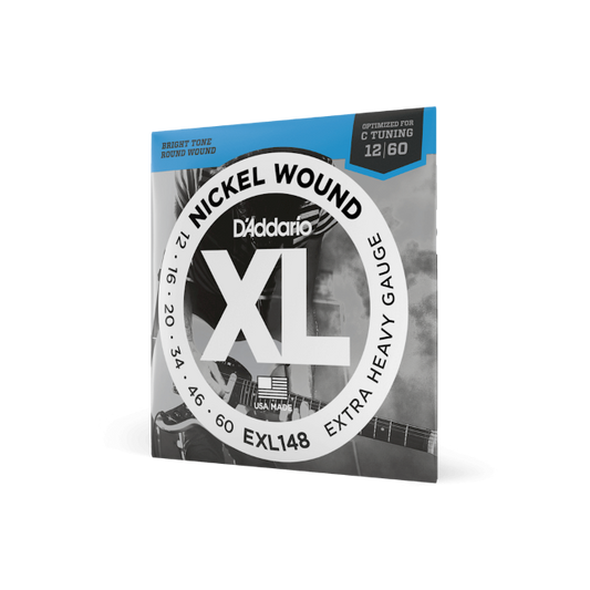 D'Addario EXL148 Nickel Wound Electric Guitar Strings, Extra-Heavy, 12-60