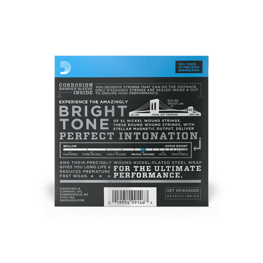D'Addario EXL156 Nickel Wound Electric Guitar/Nickel Wound Bass Strings, Fender ...