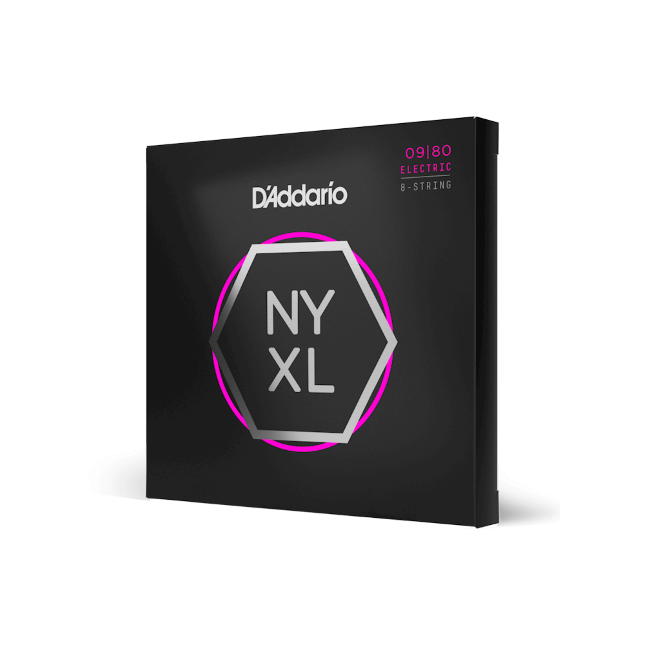 D'Addario NYXL0980 Nickel Wound 8-String Electric Guitar Strings, Super Light, 0...