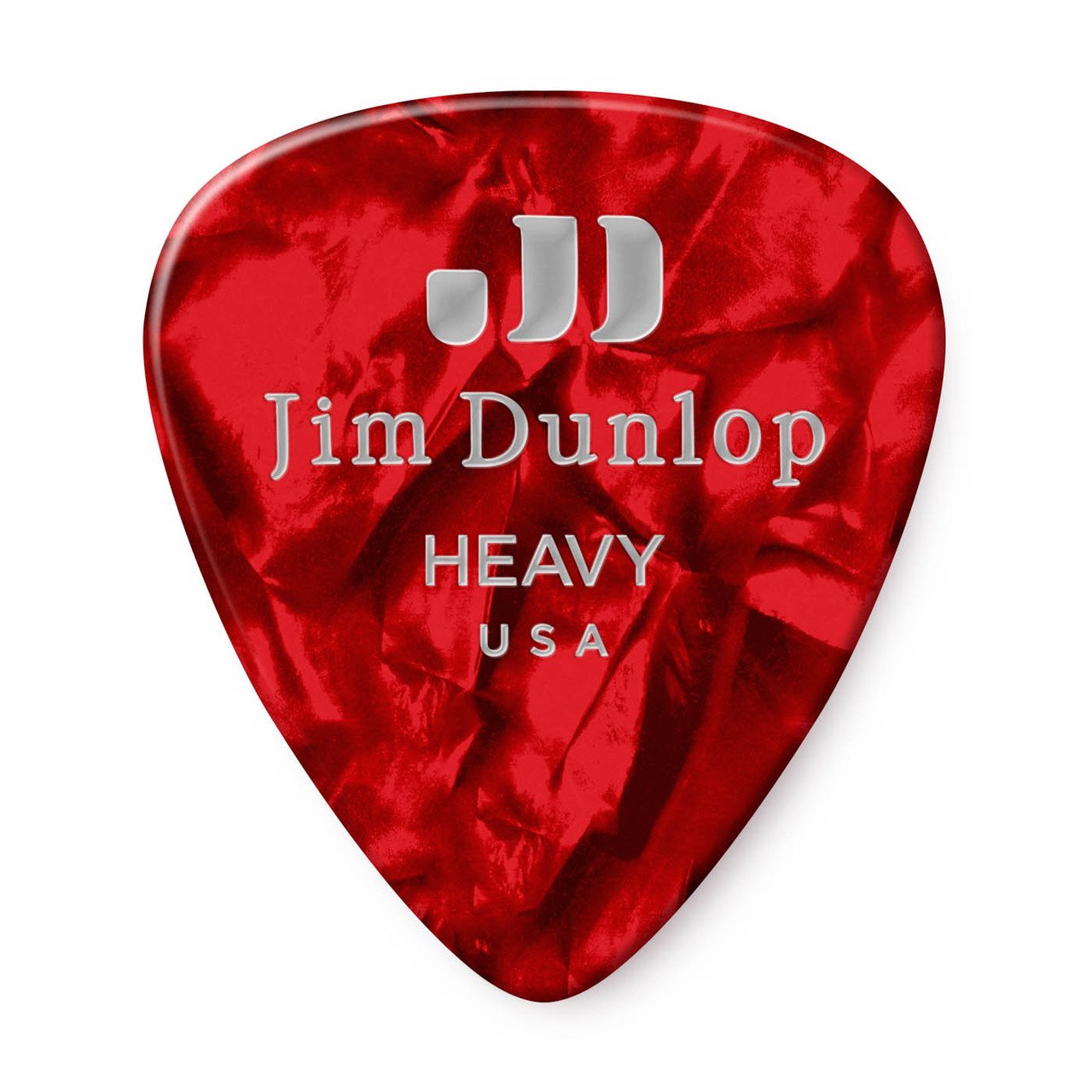 DUNLOP CELLULOID RED PEARLOID PICK HEAVY