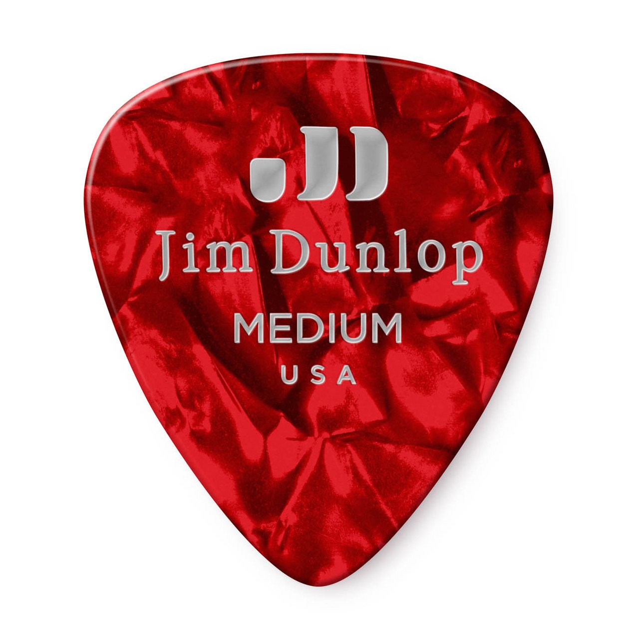 DUNLOP CELLULOID RED PEARLOID PICK MEDIUM