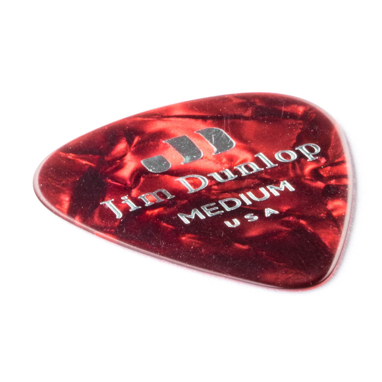 DUNLOP CELLULOID RED PEARLOID PICK MEDIUM