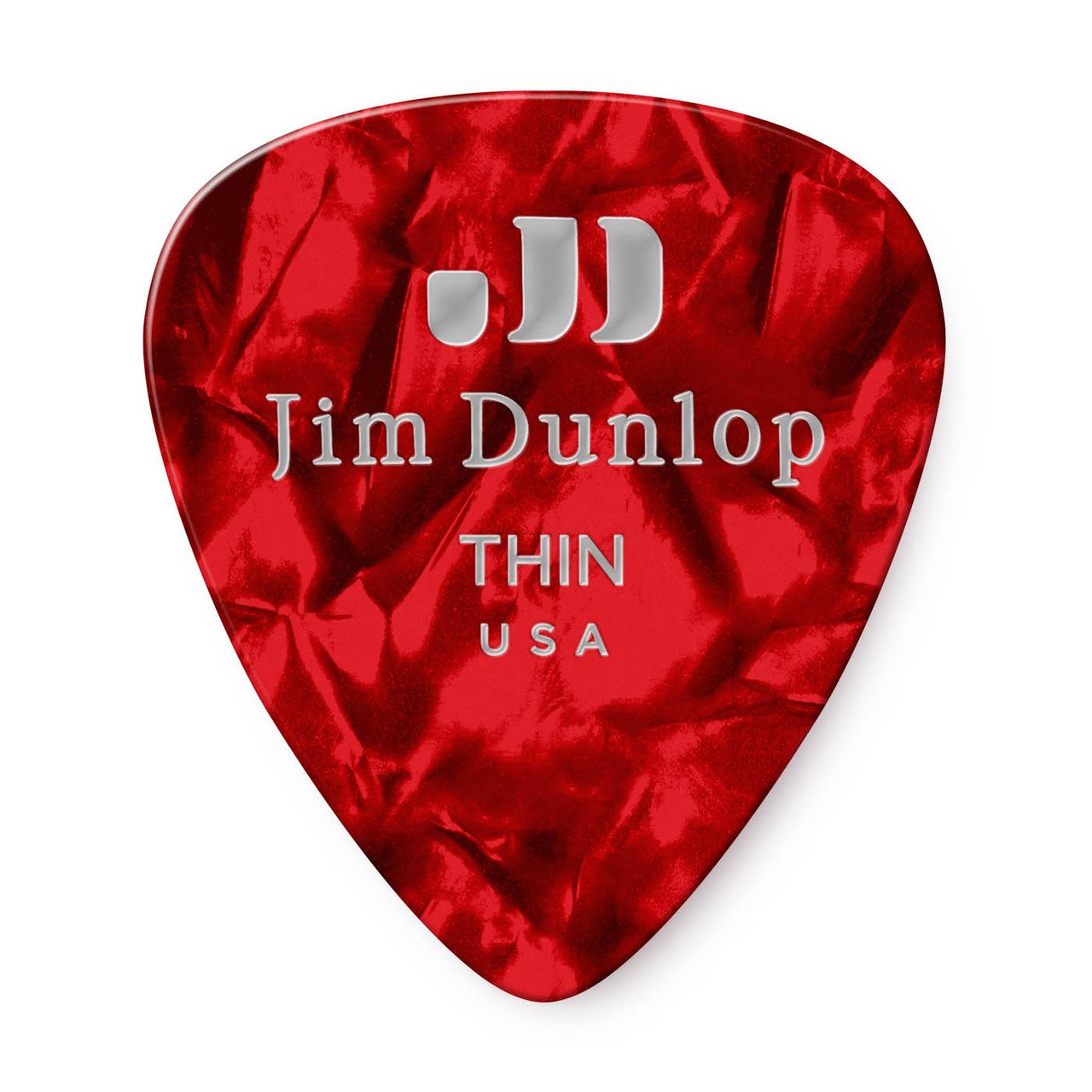 DUNLOP CELLULOID RED PEARLOID PICK THIN