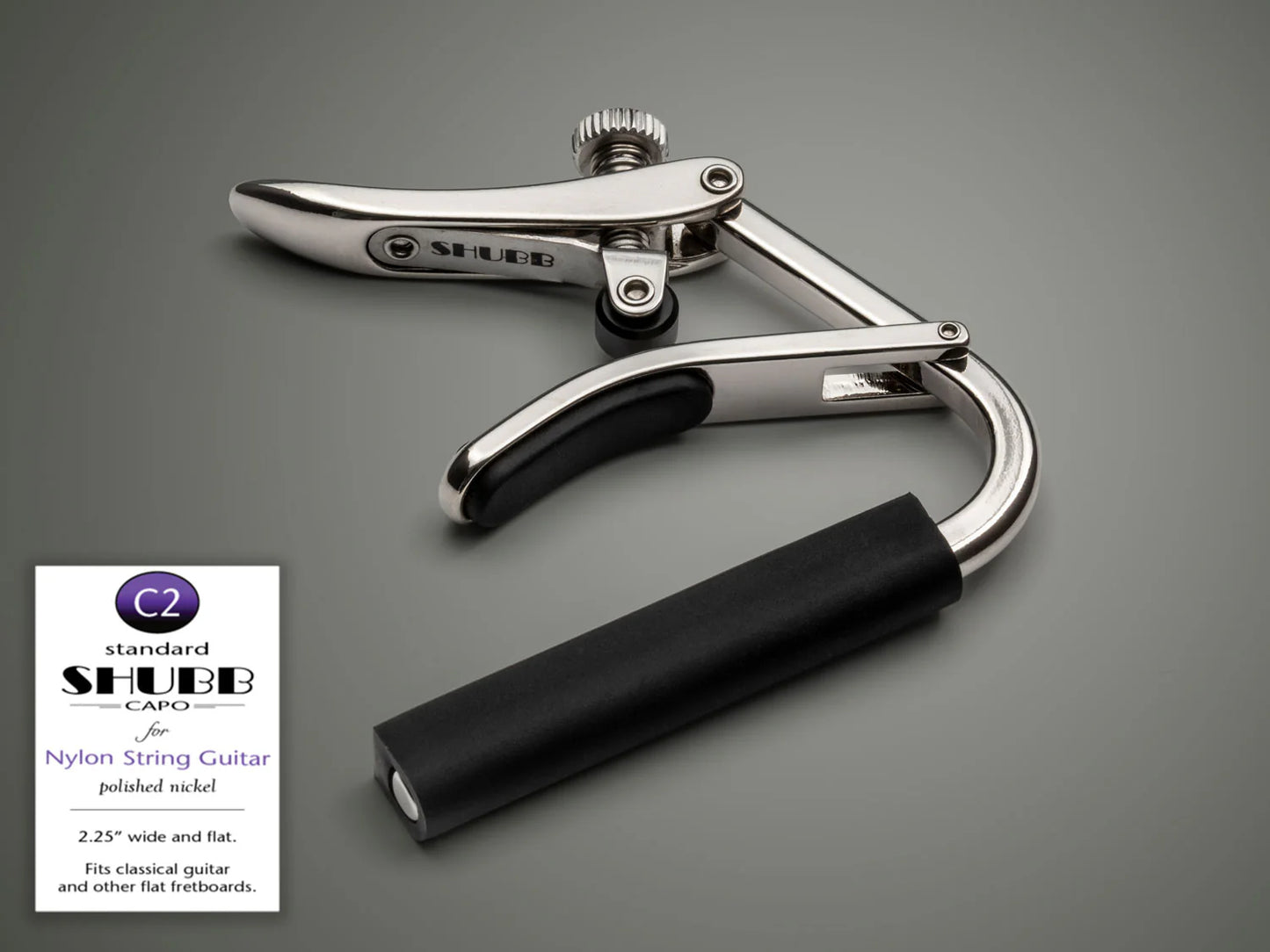 Shubb Standard C-Series Capo For Nylon String Guitar - Color:Polished Nickel